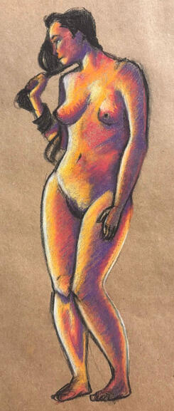Female Figure [Charcoal and Chalk Pastels on Toned Paper] (March 2026)