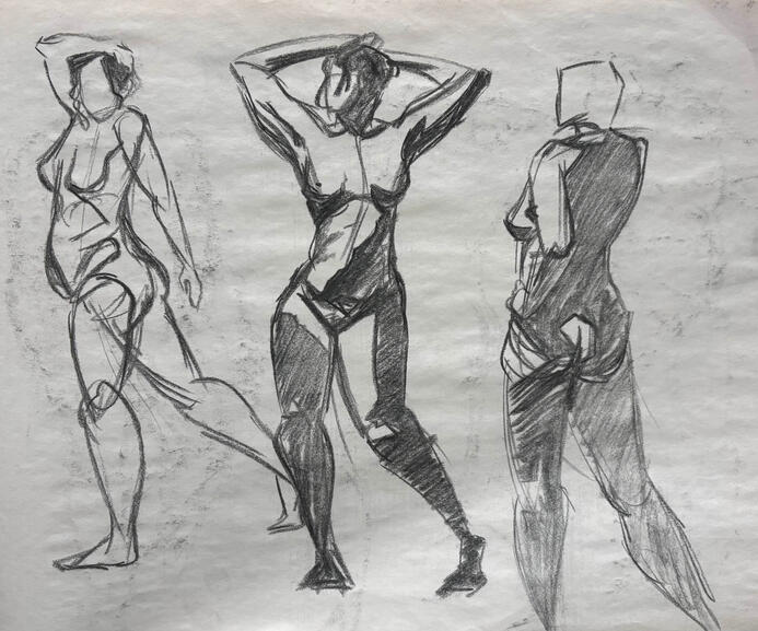 Figure Collection 2 [Charcoal on Newsprint] (October 2025)