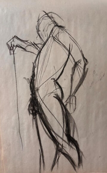 Male Figure 2 [Charcoal on Newsprint] (November 2025)