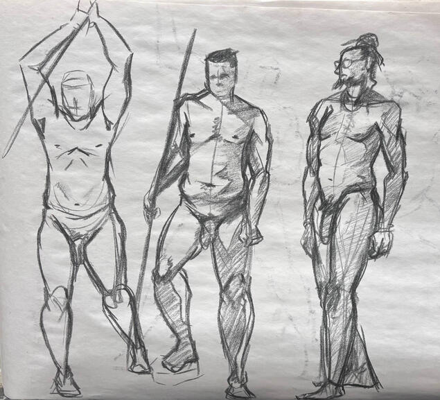 Figure Collection 3 [Charcoal on Newsprint] (October 2025)